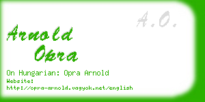 arnold opra business card